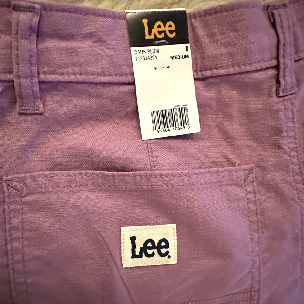 Lee Lavender High Rise Shorts - Picture 3 of 4